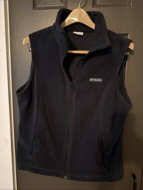 Columbia Black Fleece Vest with Full Zip